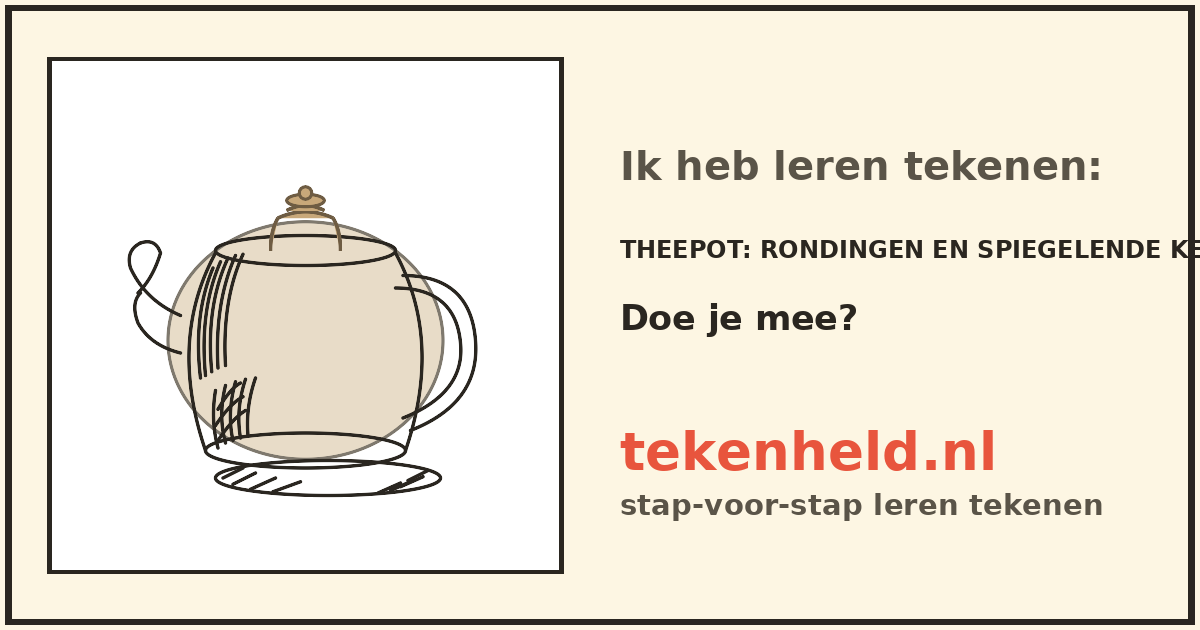Voorbeeld: Theepot tekenen in stappen