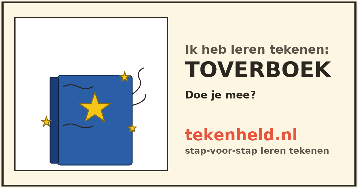 Voorbeeld: Toverboek tekenen in stappen