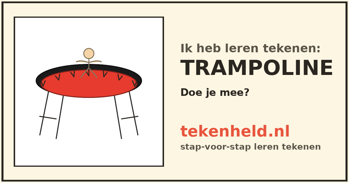 Voorbeeld: Trampoline tekenen in stappen