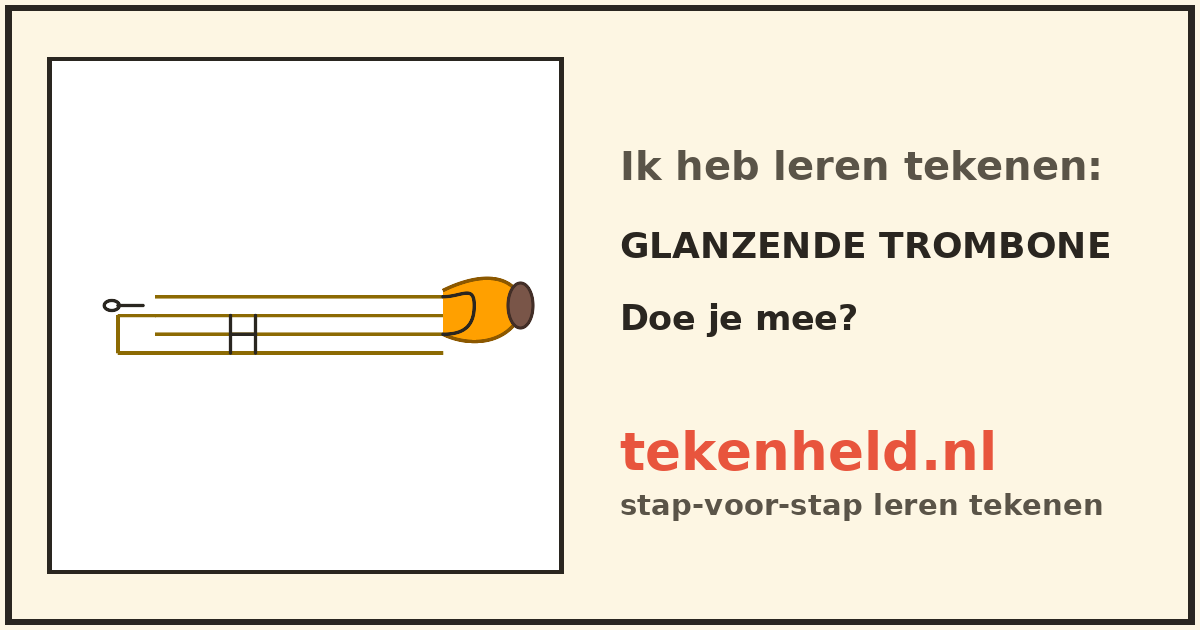 Voorbeeld: Glanzende trombone tekenen in stappen
