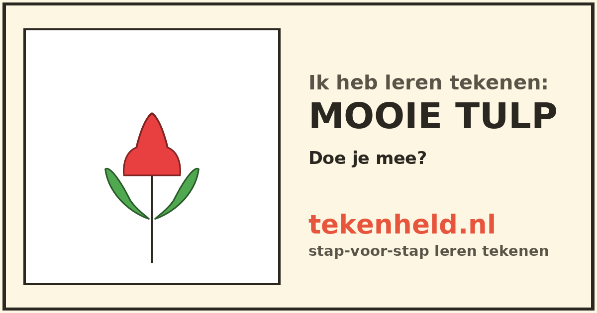 Voorbeeld: Mooie tulp tekenen in stappen