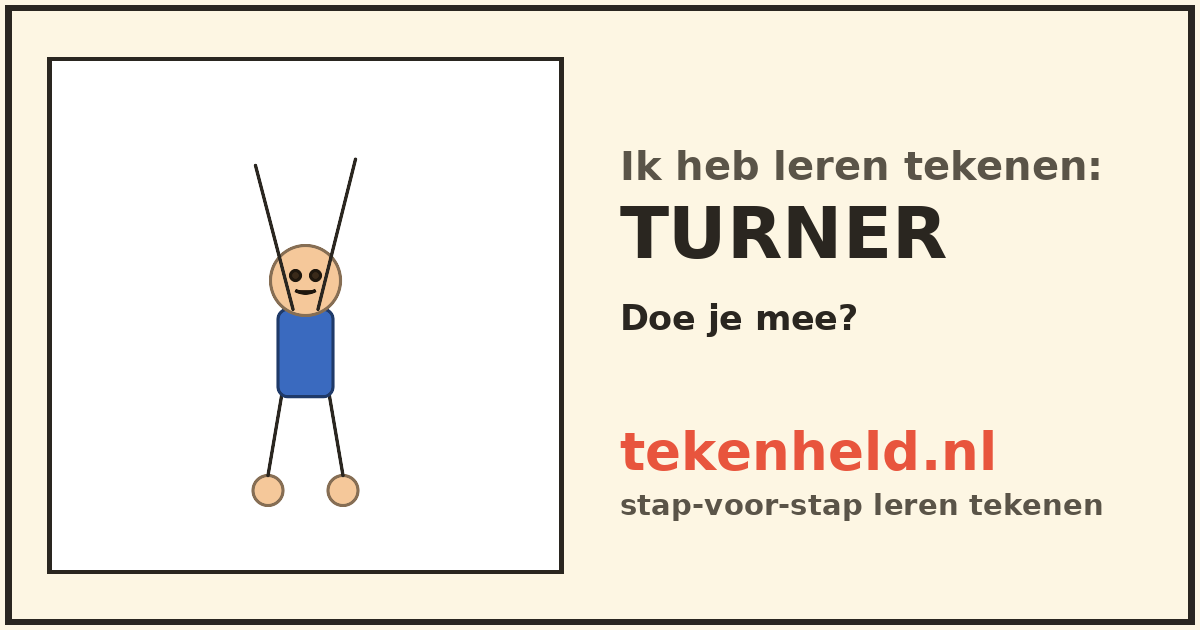 Voorbeeld: Turner tekenen in stappen
