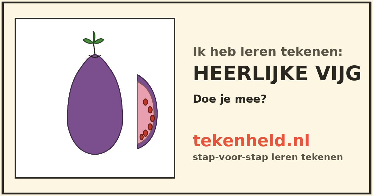 Voorbeeld: Heerlijke vijg tekenen in stappen