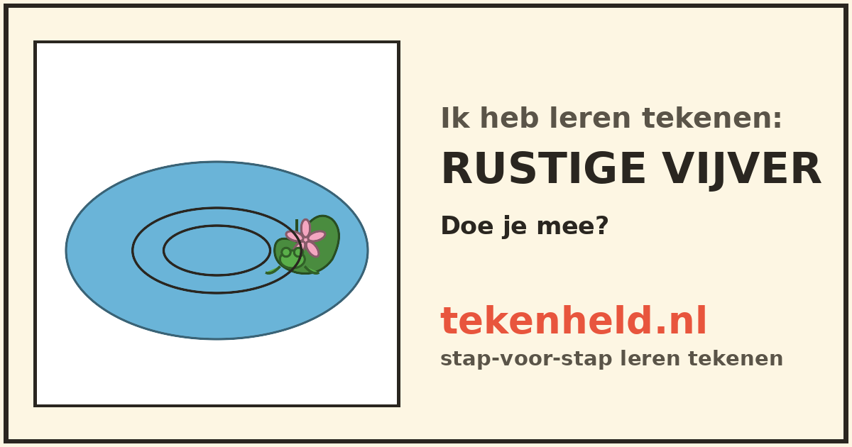 Voorbeeld: Rustige vijver tekenen in stappen