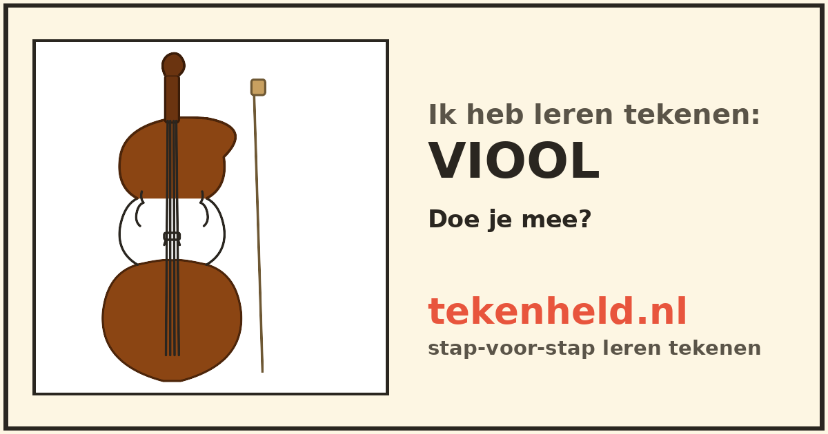 Voorbeeld: Viool tekenen in stappen