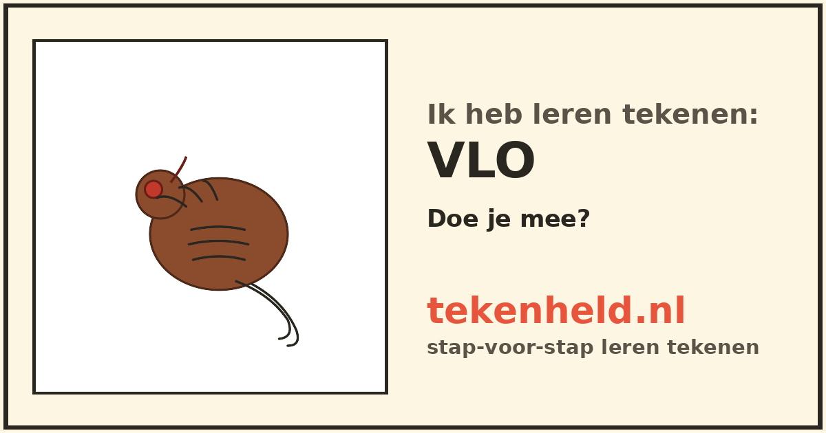 Voorbeeld: Vlo tekenen in stappen