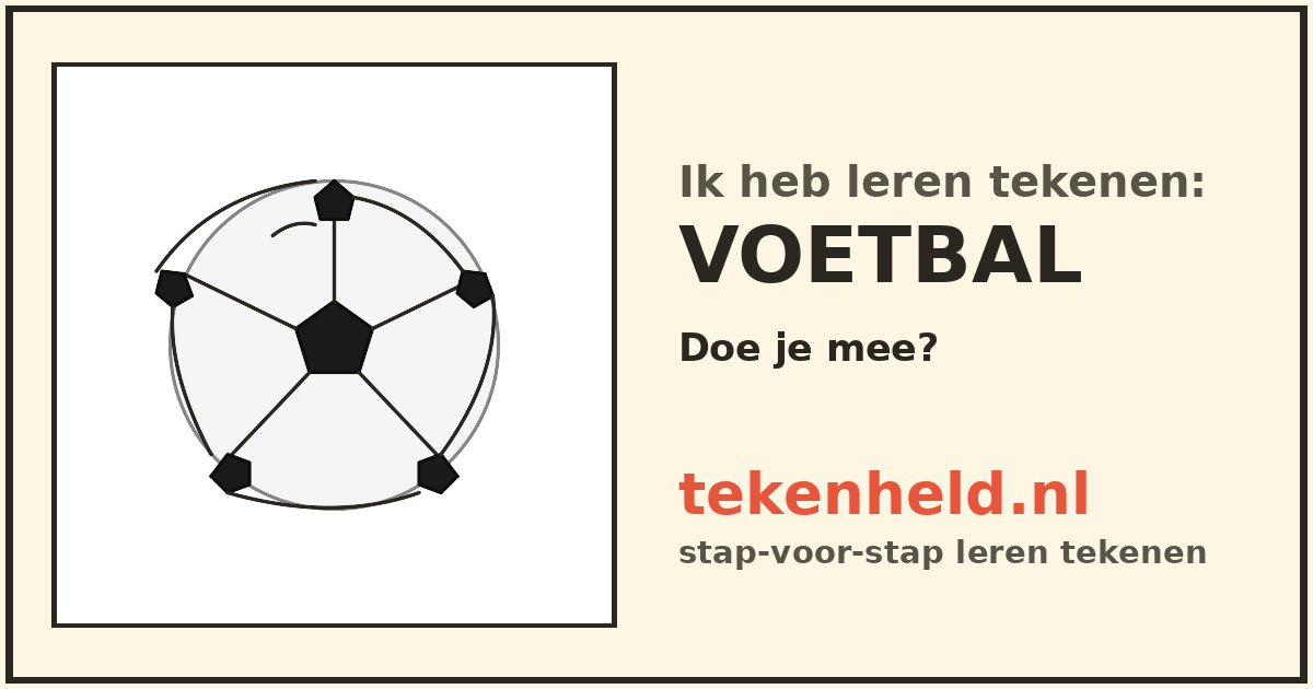 Voorbeeld: Voetbal tekenen in stappen