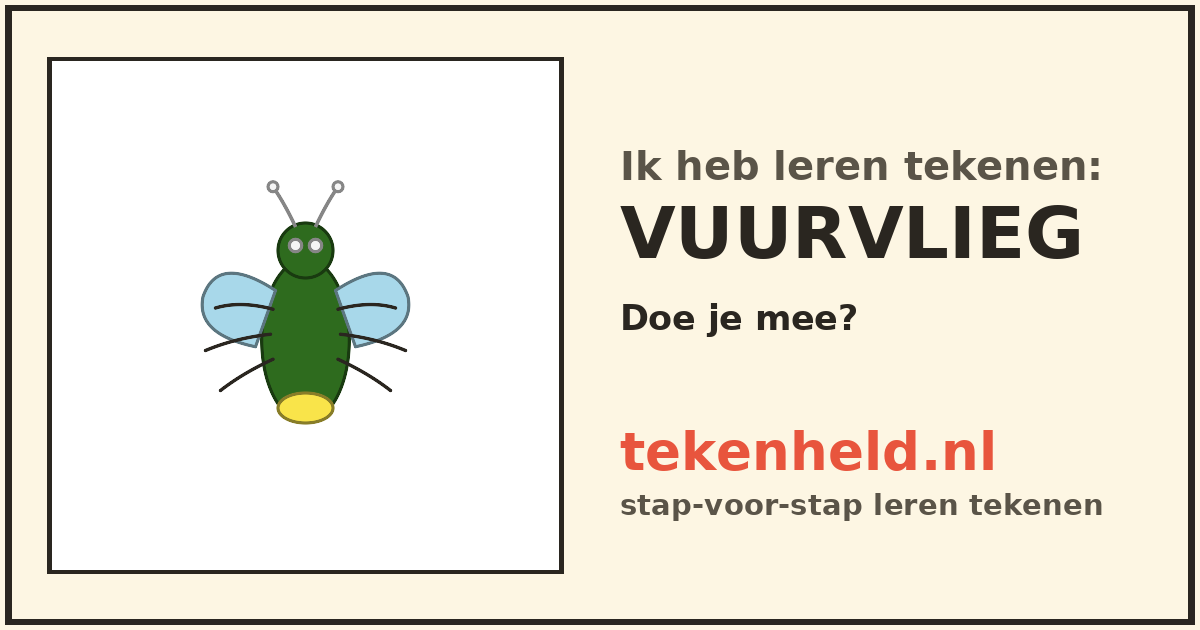 Voorbeeld: Vuurvlieg tekenen in stappen