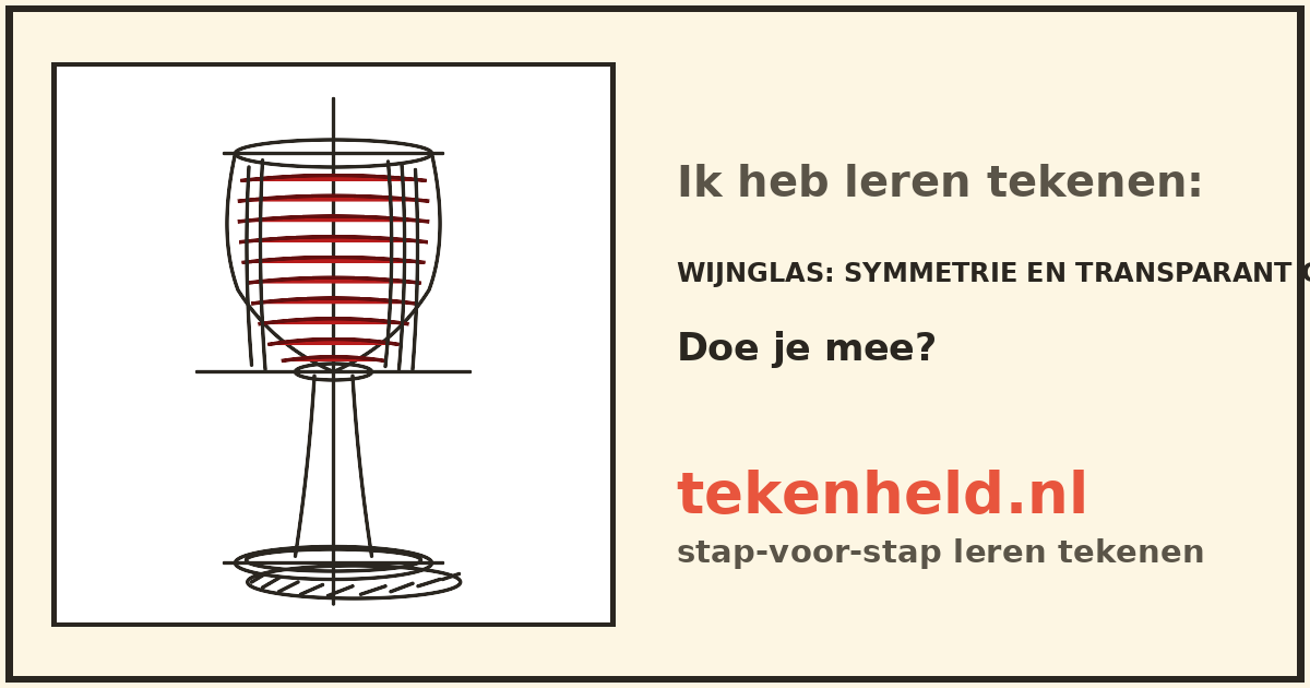 Voorbeeld: Wijnglas tekenen in stappen