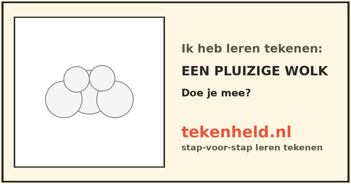 Voorbeeld: Een pluizige wolk tekenen in stappen