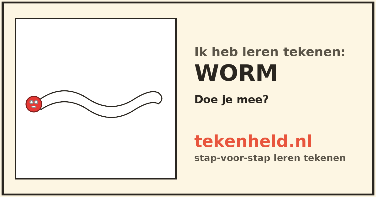 Voorbeeld: Worm tekenen in stappen