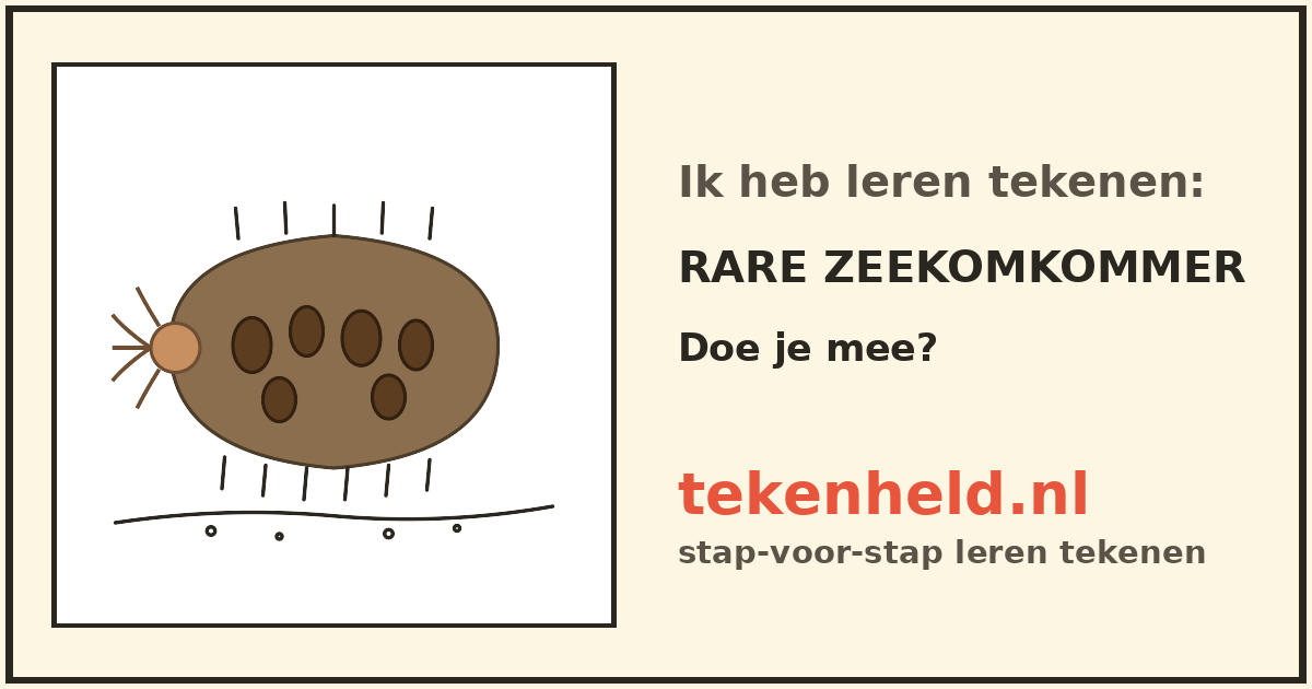 Voorbeeld: Rare zeekomkommer tekenen in stappen