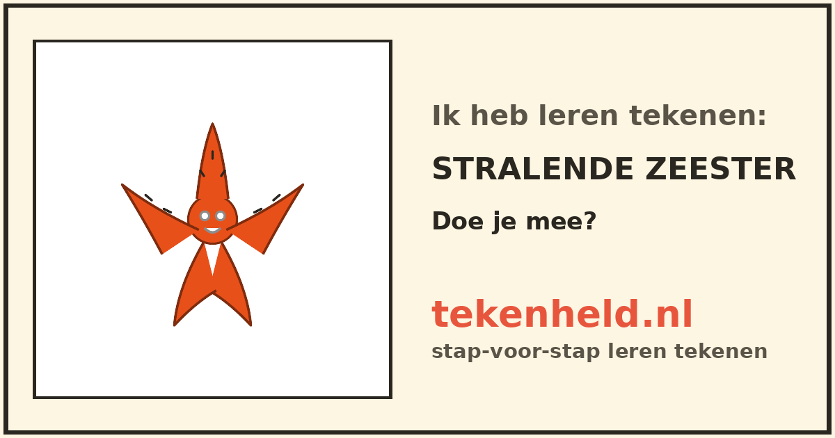 Voorbeeld: Stralende zeester tekenen in stappen
