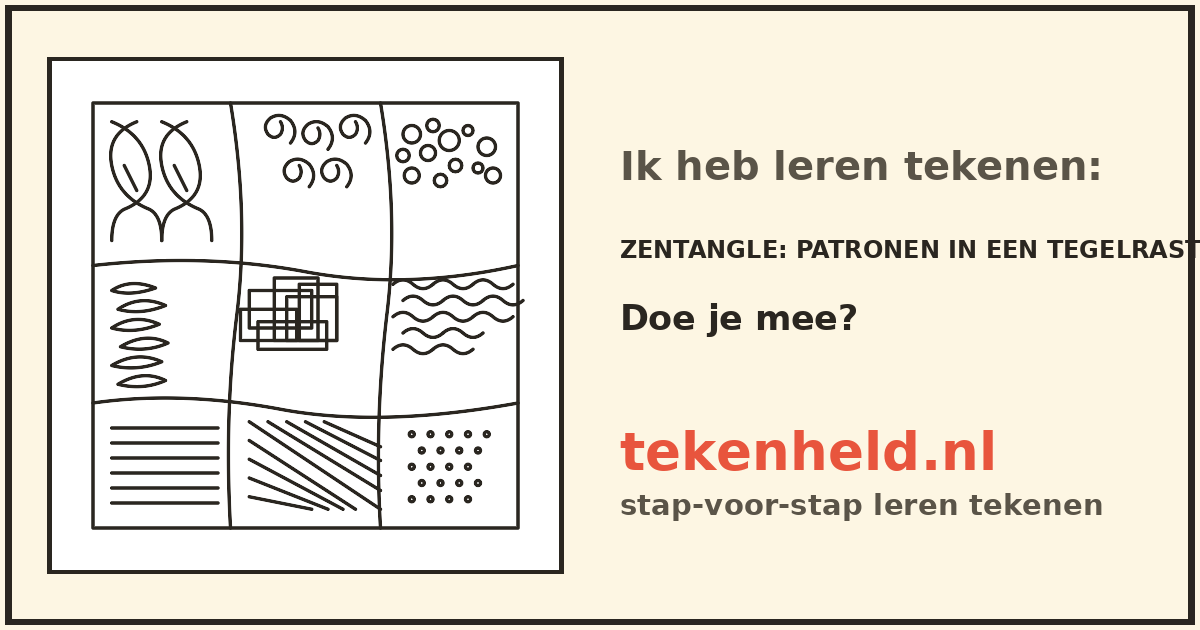 Voorbeeld: Zentangle tekenen in stappen