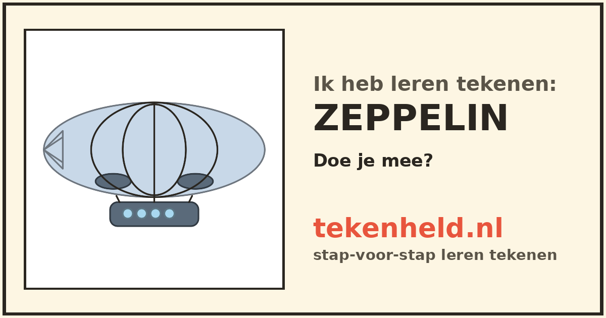Voorbeeld: Zeppelin tekenen in stappen