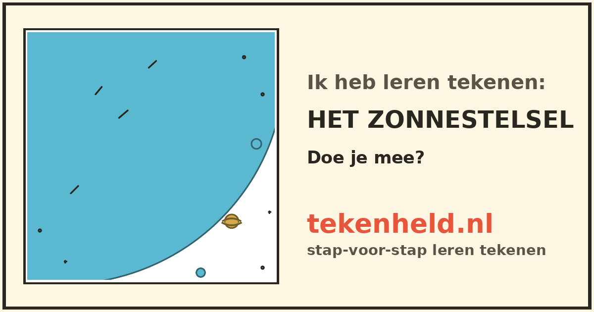 Voorbeeld: Het zonnestelsel tekenen in stappen
