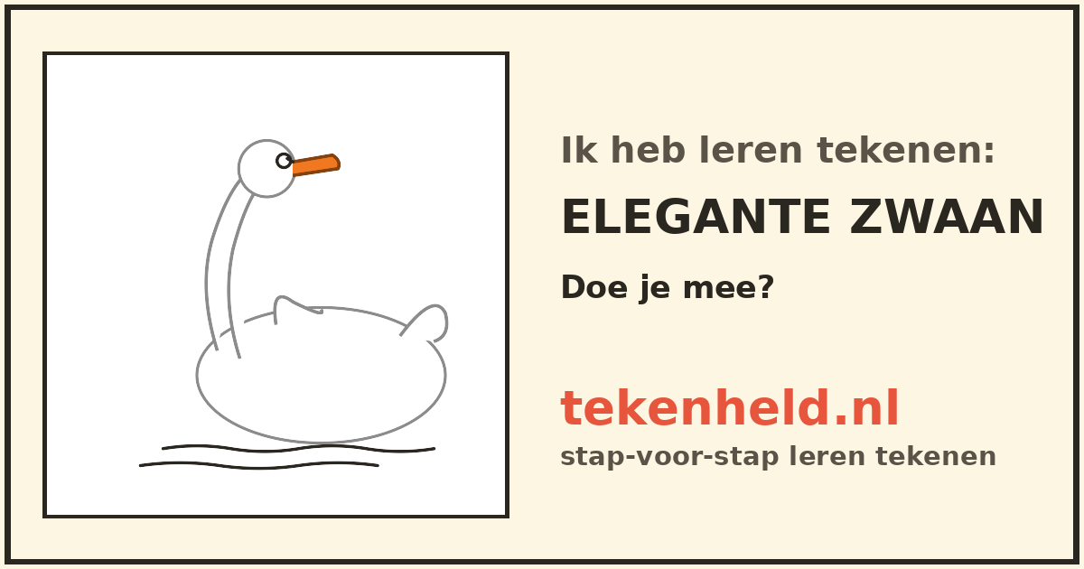 Voorbeeld: Elegante zwaan tekenen in stappen