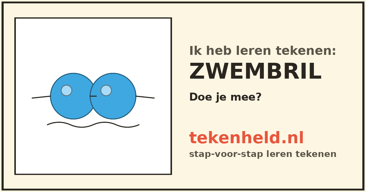 Voorbeeld: Zwembril tekenen in stappen